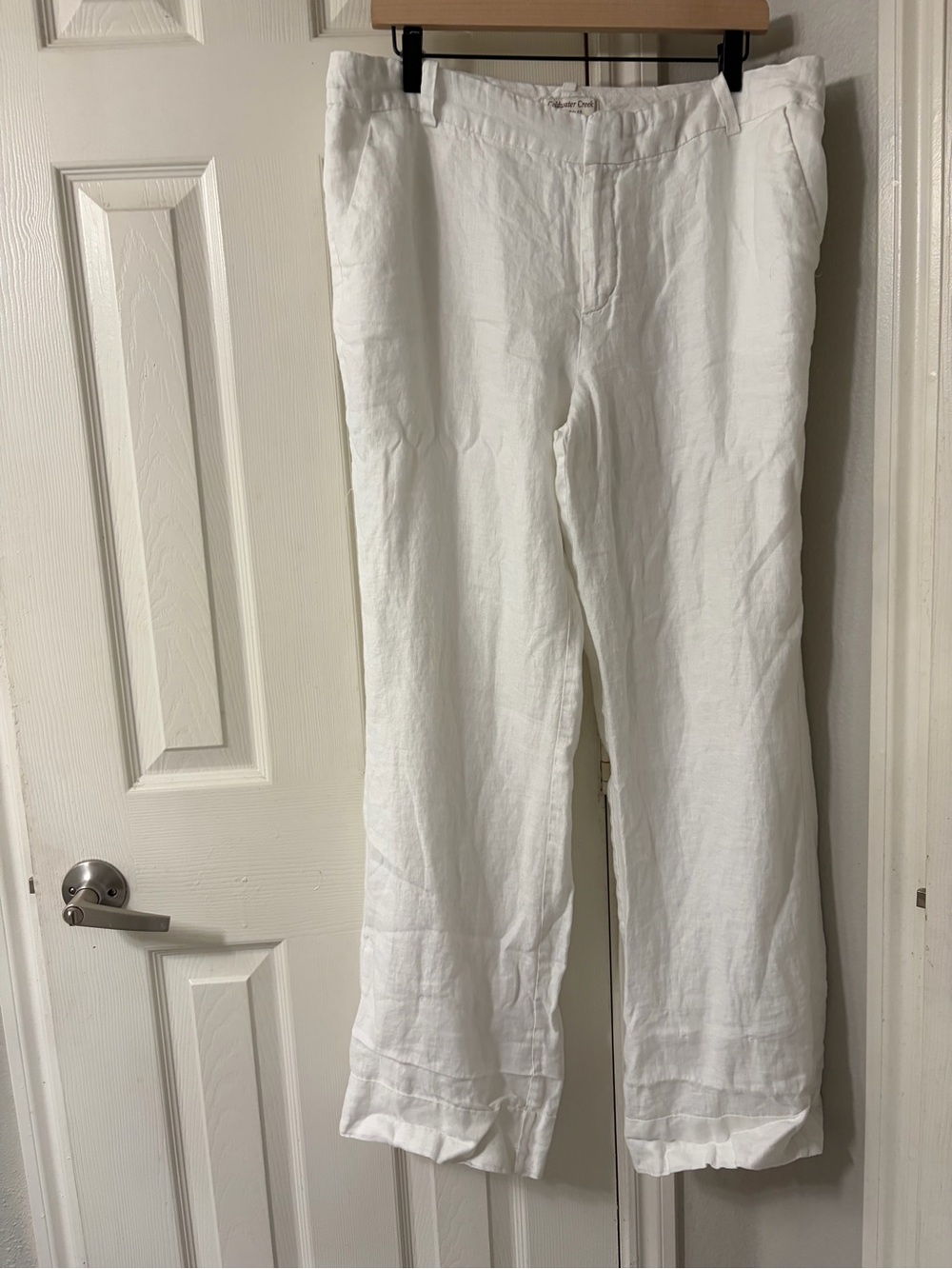 Coldwater Creek Natural Fit 100% Linen Slacks size 14